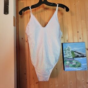 ⚡️3 for $30⚡️Xhilaration Shimmer White One Piece